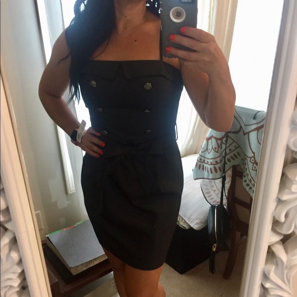 Charcoal military style dress